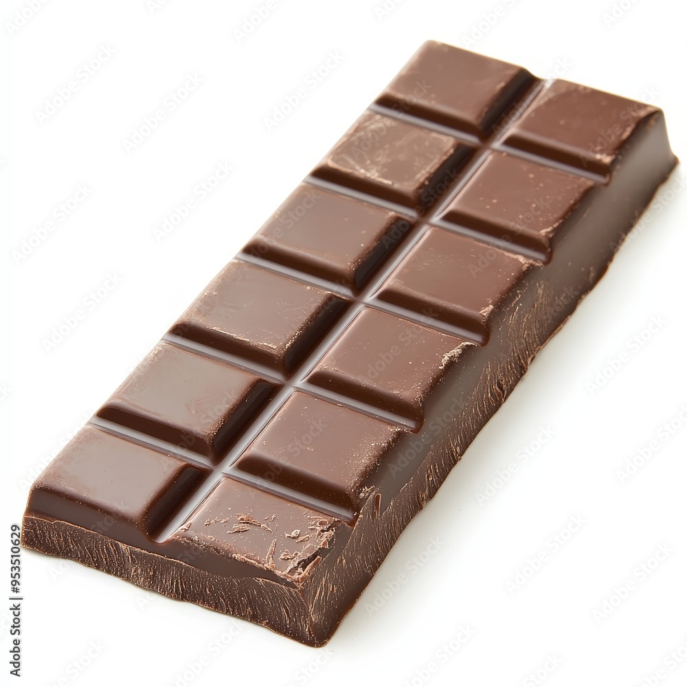 A chocolate bar with squares on it A chocolate bar with squares on it