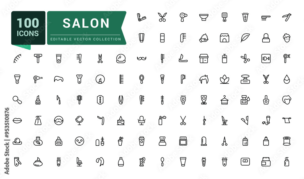 Salon and barber shop icons in line style. Pixel perfect, minimalistic web and UI icon. Outline icon collections. Editable vector illustration. Salon and barber shop icons in line style. Pixel perfect, minimalistic web and UI icon. Outline icon collections. Editable vector illustration.