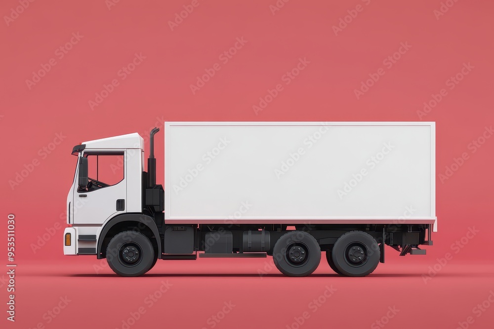 A orange dump truck with a white trailer A orange dump truck with a white trailer