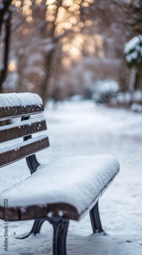 Wallpaper Mural snow, bench, park, winter, cold, frost, season, empty, nature, weather, outdoor, landscape, nobody, white, snowy, ice, frozen, wooden, seat, outdoors, scene, environment, peaceful, covered, city, tree Torontodigital.ca