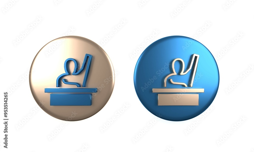 Colorful Active male kid raising hand answering to teacher question icon isolated on white background. An elementary student raises his hand. Circle button. 3D render illustration Colorful Active male kid raising hand answering to teacher question icon isolated on white background. An elementary student raises his hand. Circle button. 3D render illustration