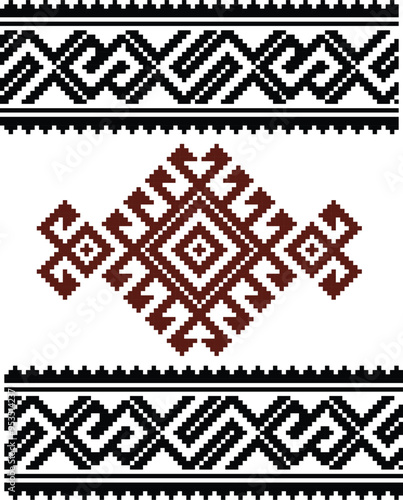 Geometric Ethnic Textile Pattern