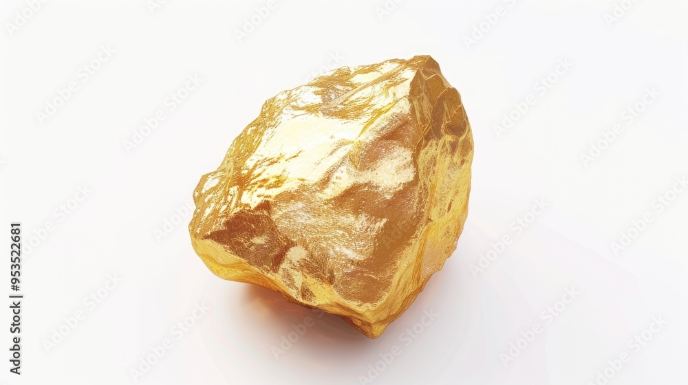 Big golden nugget isolated on white background golden nugget isolated on white background Big golden nugget isolated on white background golden nugget isolated on white background