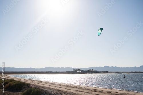 Kite surfing on a red sea, Gouna, Egypt
