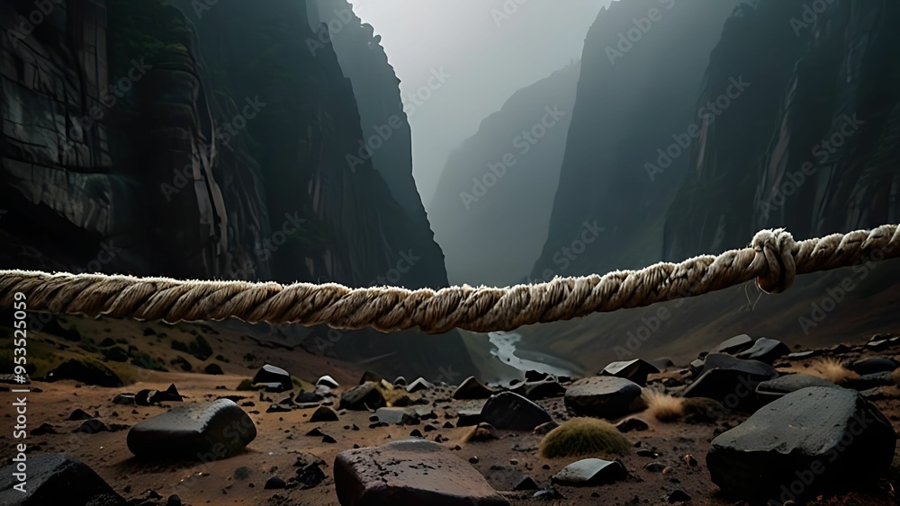 Fototapeta premium Weathered Rope Stretches