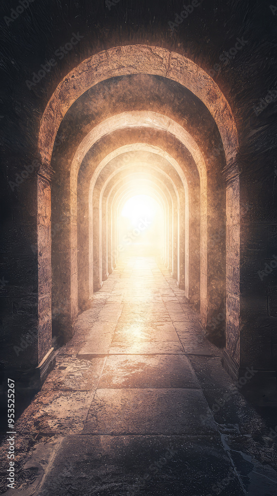 A celestial archway beckons, its ethereal light illuminating the path ahead, promising hope and a new beginning. A celestial archway beckons, its ethereal light illuminating the path ahead, promising hope and a new beginning.