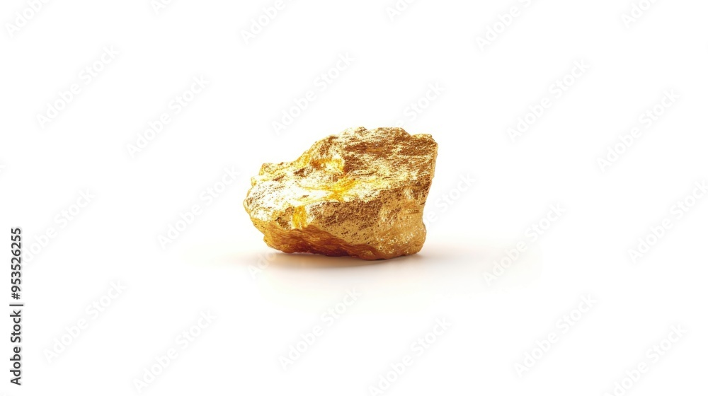 Gold nugget isolated on white. Gold nugget isolated on white.