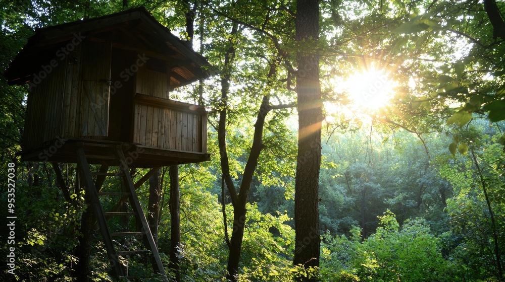 Canopy retreat: tree house, an elevated haven nestled among branches, nature and adventure blend in a cozy, rustic escape, a unique perspective and a peaceful connection to outdoors Canopy retreat: tree house, an elevated haven nestled among branches, nature and adventure blend in a cozy, rustic escape, a unique perspective and a peaceful connection to outdoors