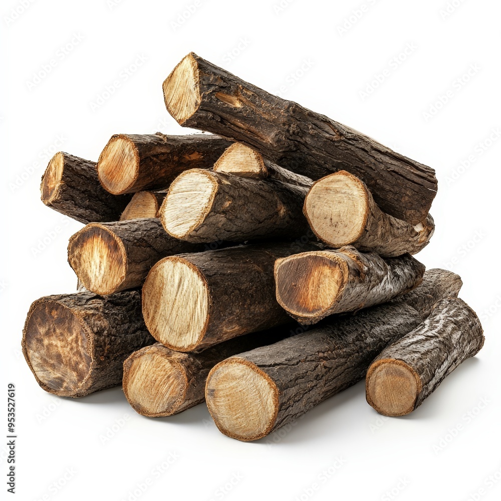 A pile of wood logs stacked on top of each other A pile of wood logs stacked on top of each other