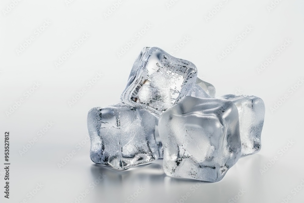 Ice cubes storage on white background with clipping paths. Ice cubes storage on white background with clipping paths.