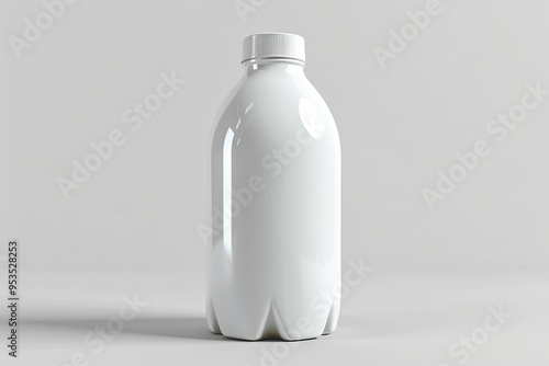 Milk bottle. Isolated on white background