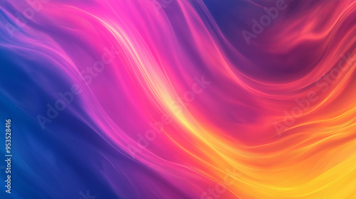 Wallpaper Mural Colorful Abstract Flowing Smoke Texture with Vibrant Blue, Pink, and Yellow Swirls Torontodigital.ca