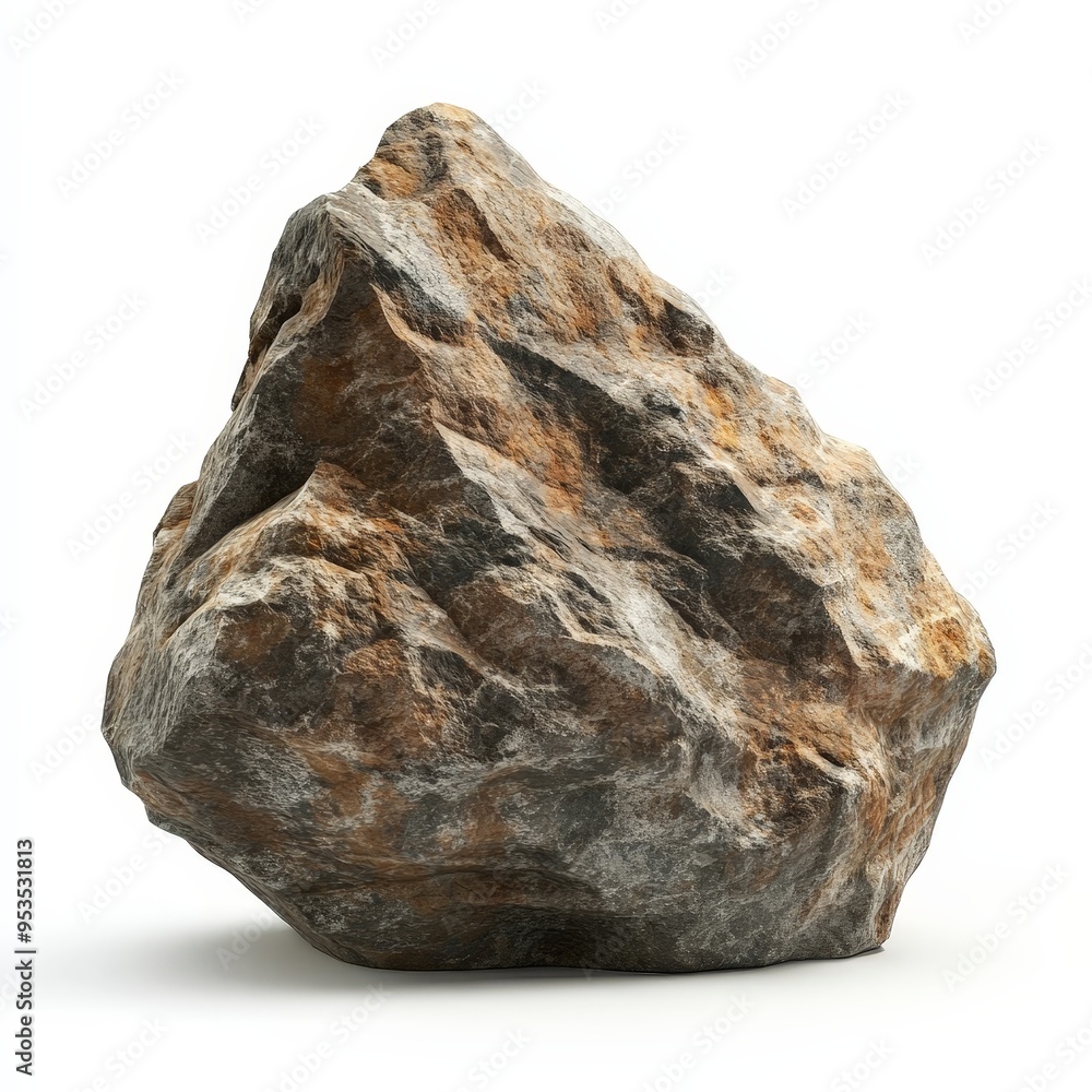 A large rock with a brown and gray color A large rock with a brown and gray color