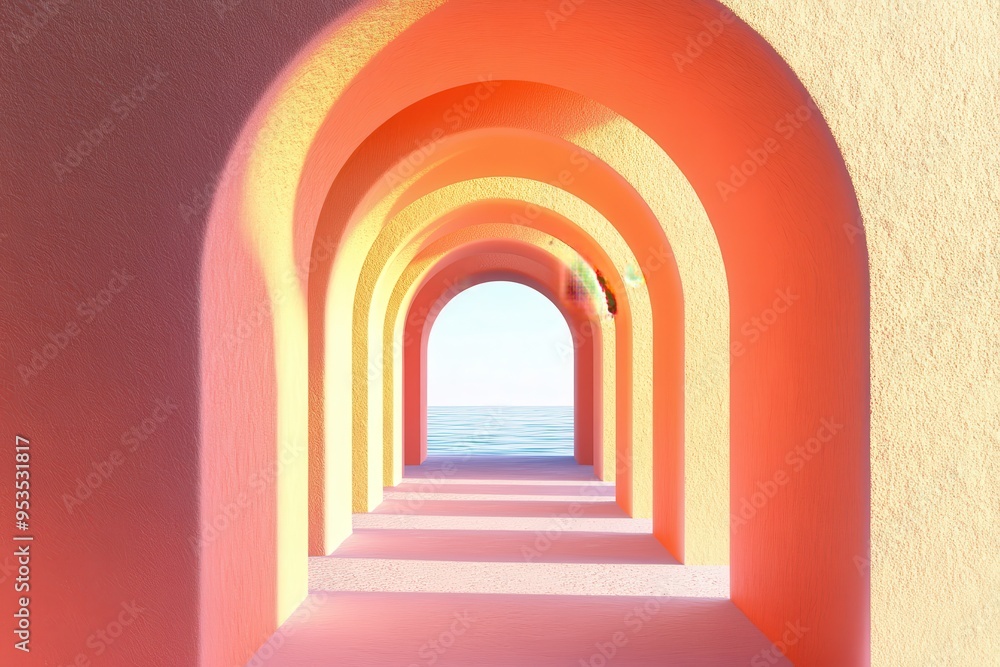 Fototapeta premium A archway with white pillars