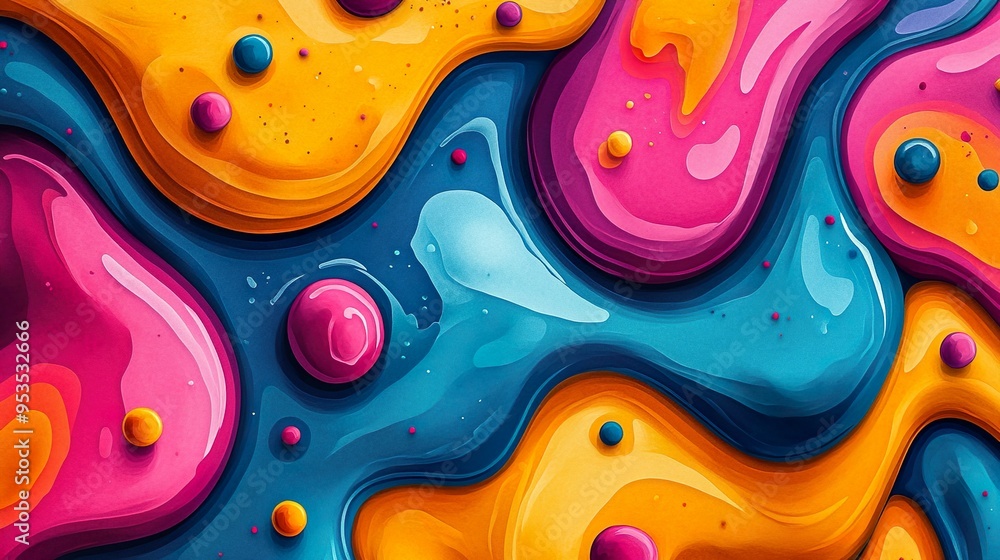 Dynamic fluid fabric texture with wavy abstract patterns and vibrant colors 3D wallpaper Dynamic fluid fabric texture with wavy abstract patterns and vibrant colors 3D wallpaper
