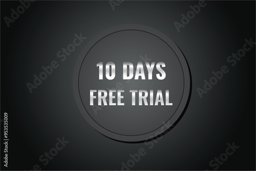 10 day free trial banner design. 10 days free banner background