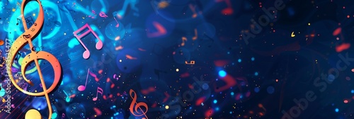 international music day background concept with copy space photo