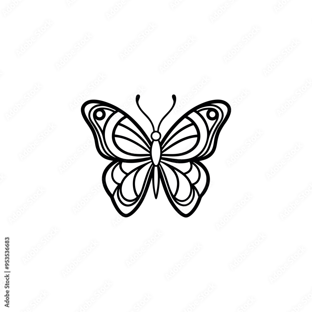 butterfly line art vector butterfly line art vector