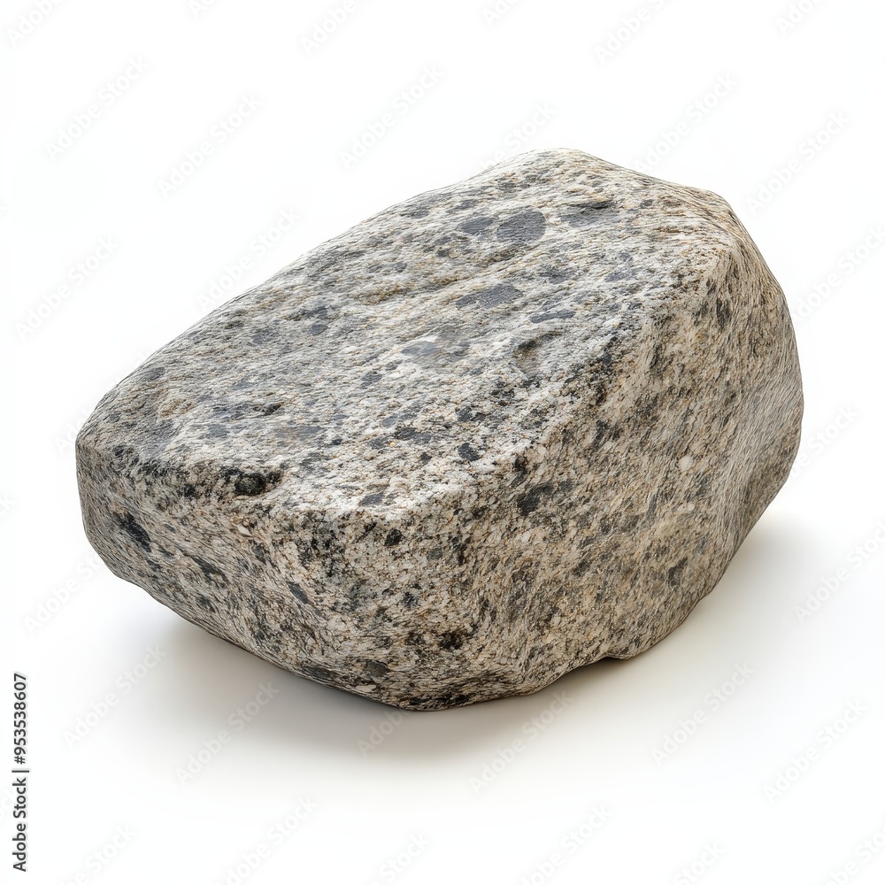 A large rock sits on a white background A large rock sits on a white background
