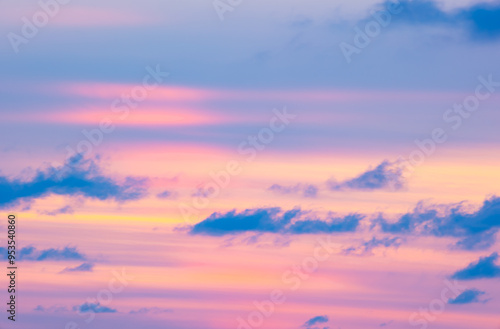 Aerial view sunset or sunrise light nature background