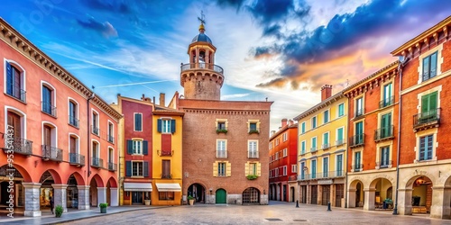 Wallpaper Mural Historic Castillet of Perpignan in France with colorful facade and clock tower , Perpignan, France, Castillet Torontodigital.ca