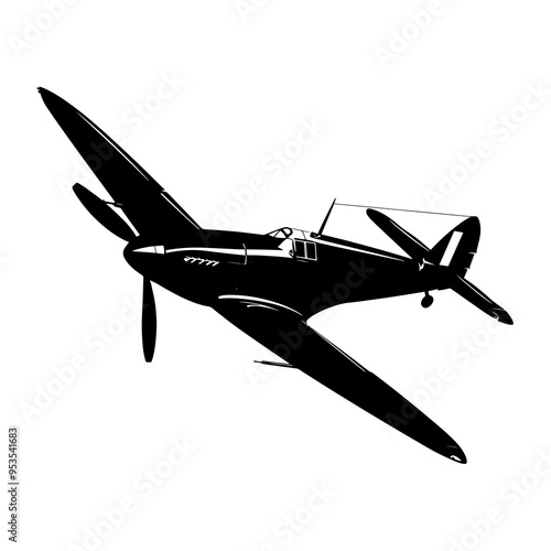 vector silhouette of a Aviation