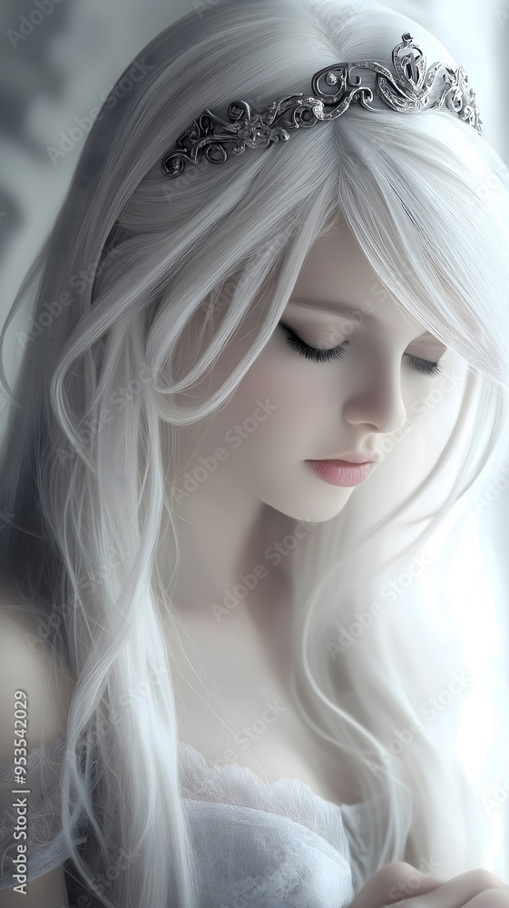 A Snow Queen beauty model with silver hair, perfect for snow-themed beauty wallpapers and backgrounds. A Snow Queen beauty model with silver hair, perfect for snow-themed beauty wallpapers and backgrounds.