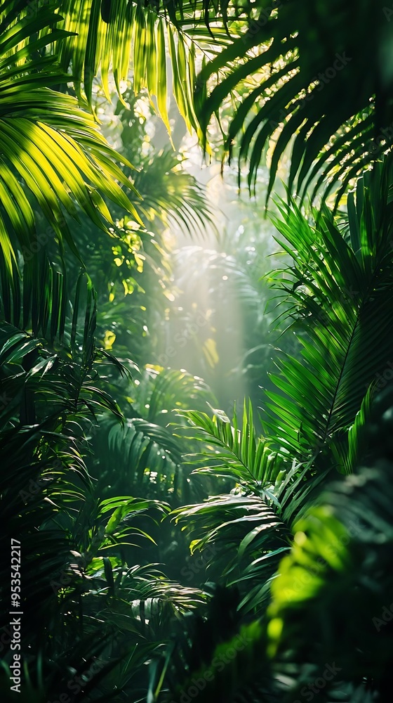 Lush Green Tropical Rainforest Background Lush Green Tropical Rainforest Background