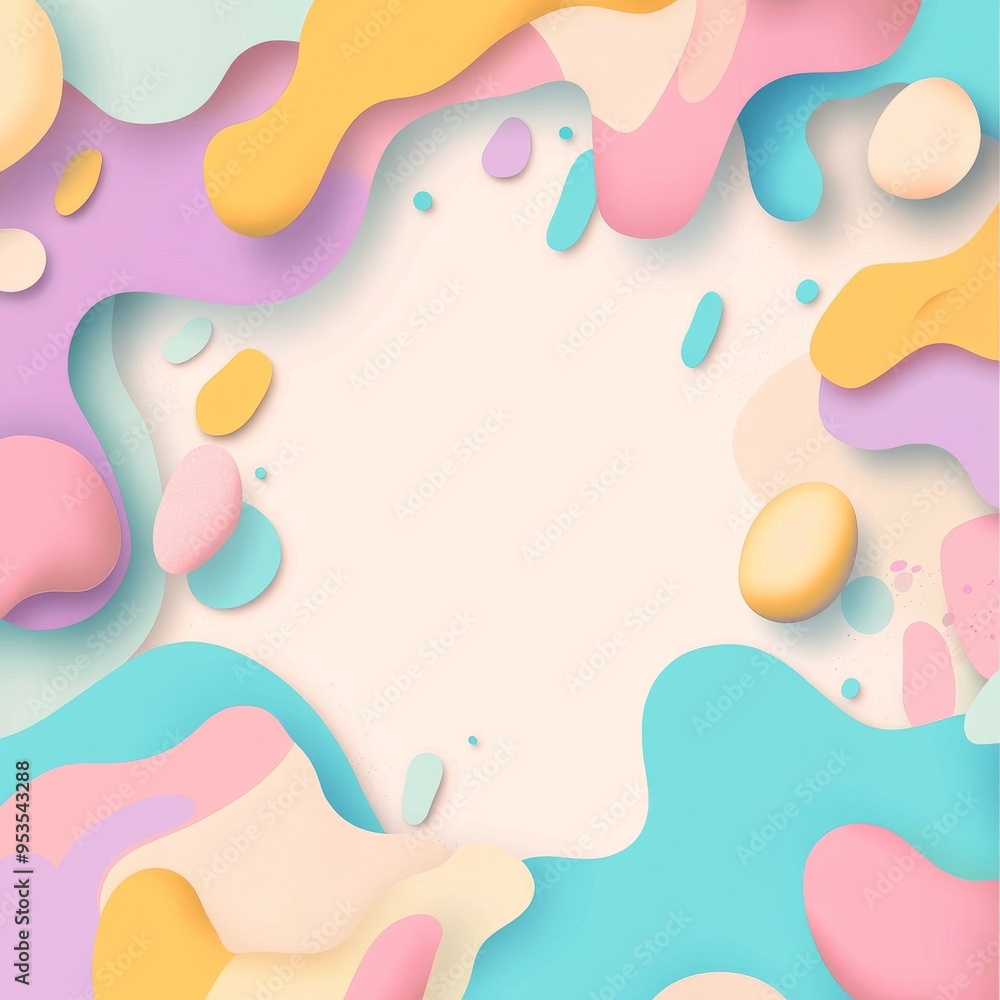 Easter Day Picture Background with Copy Space in Pastel Color Easter Day Picture Background with Copy Space in Pastel Color