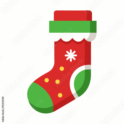 Illustration of a Christmas sock icon