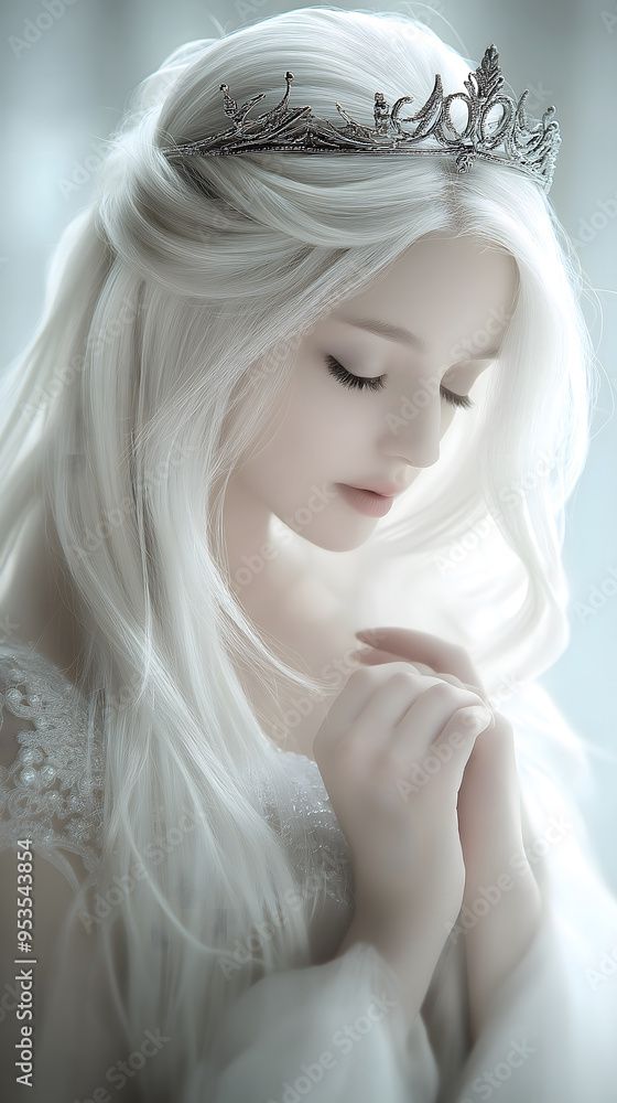 A Snow Queen beauty model with silver hair, perfect for snow-themed beauty wallpapers and backgrounds. A Snow Queen beauty model with silver hair, perfect for snow-themed beauty wallpapers and backgrounds.