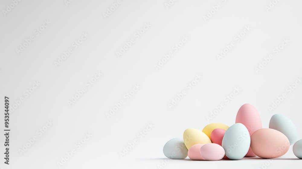 Background of Easter Egg in White Background of Easter Egg in White