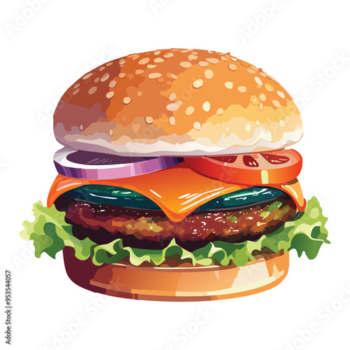 Burger vector illustration