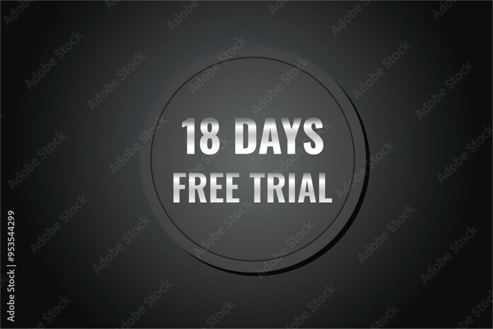 18 day free trial banner design. 18 days free banner background
18 day free trial banner design. 18 days free banner background