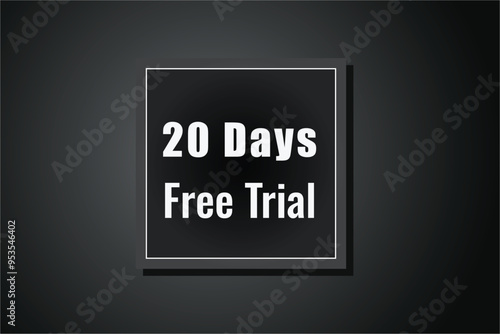 20 day free trial banner design. 20 days free banner background 