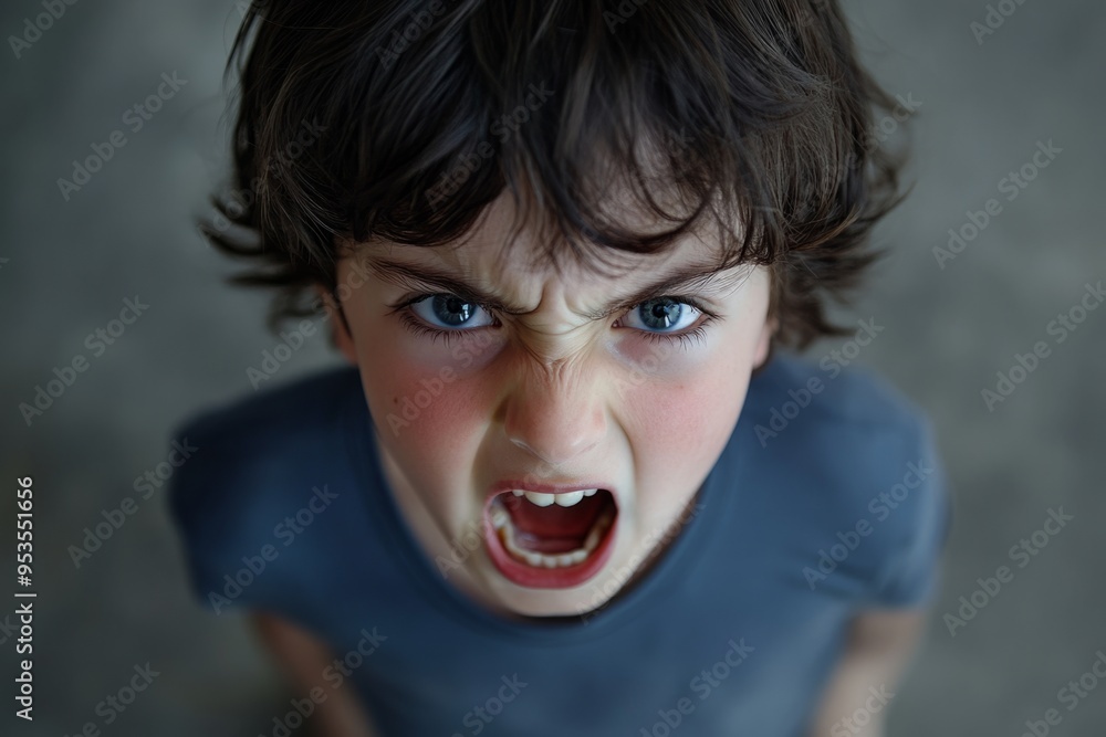 A young boy appears fiercely angry. His intense expression shows raw emotion. This image captures the spirit of childhood. Perfect for storytelling or emotional themes. Generative AI A young boy appears fiercely angry. His intense expression shows raw emotion. This image captures the spirit of childhood. Perfect for storytelling or emotional themes. Generative AI