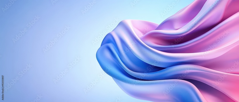 Abstract soft fabric waves in pastel colors, creating a serene and calming background for creative projects. Abstract soft fabric waves in pastel colors, creating a serene and calming background for creative projects.