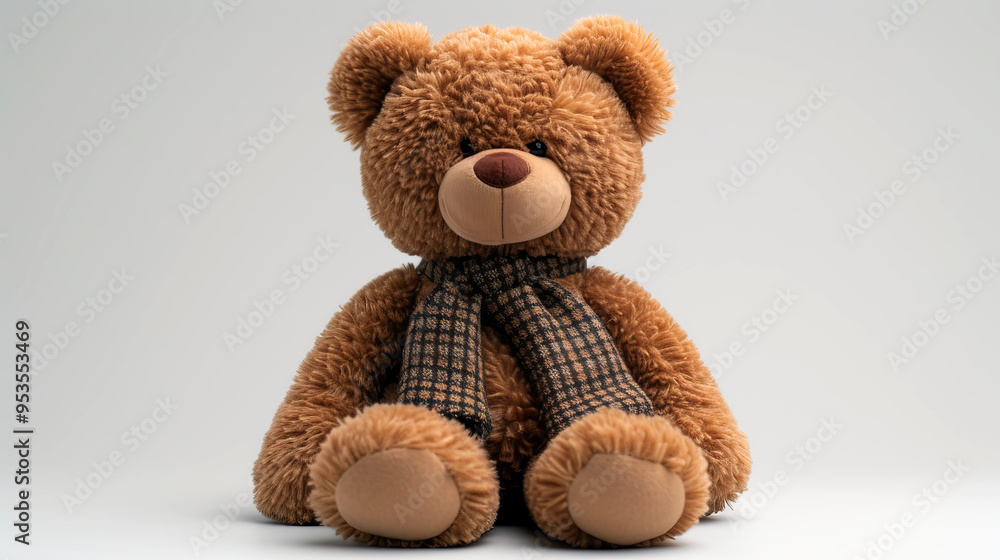 Obraz premium Soft brown teddy bear isolated.