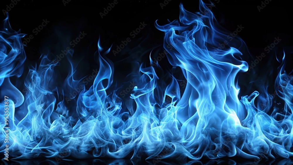 custom made wallpaper toronto digitalMystical blue fire flames dancing in the darkness , magic, mystical, flames, blue, ethereal, enchanting