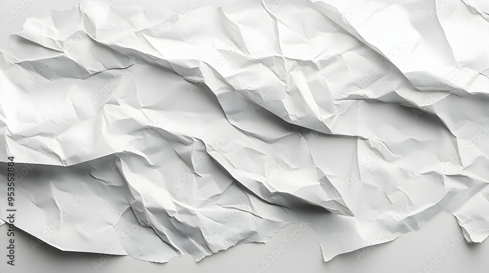 Crumpled White Paper Texture Background Crumpled White Paper Texture Background