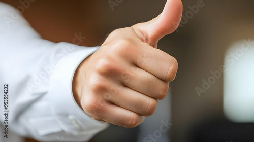 Thumbs Up Gesture Positive Feedback Approval Agreement