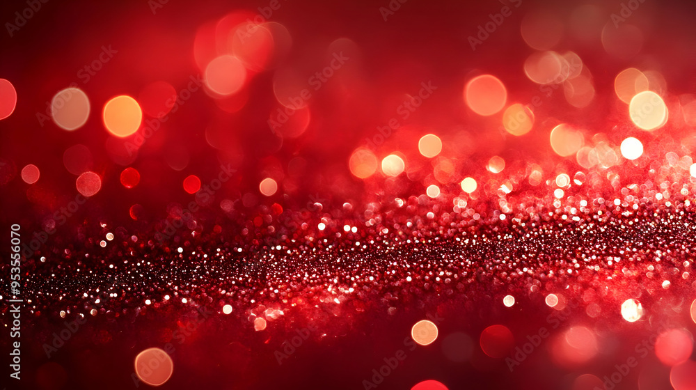 Red Glitter Background with Bokeh Lights Red Glitter Background with Bokeh Lights
