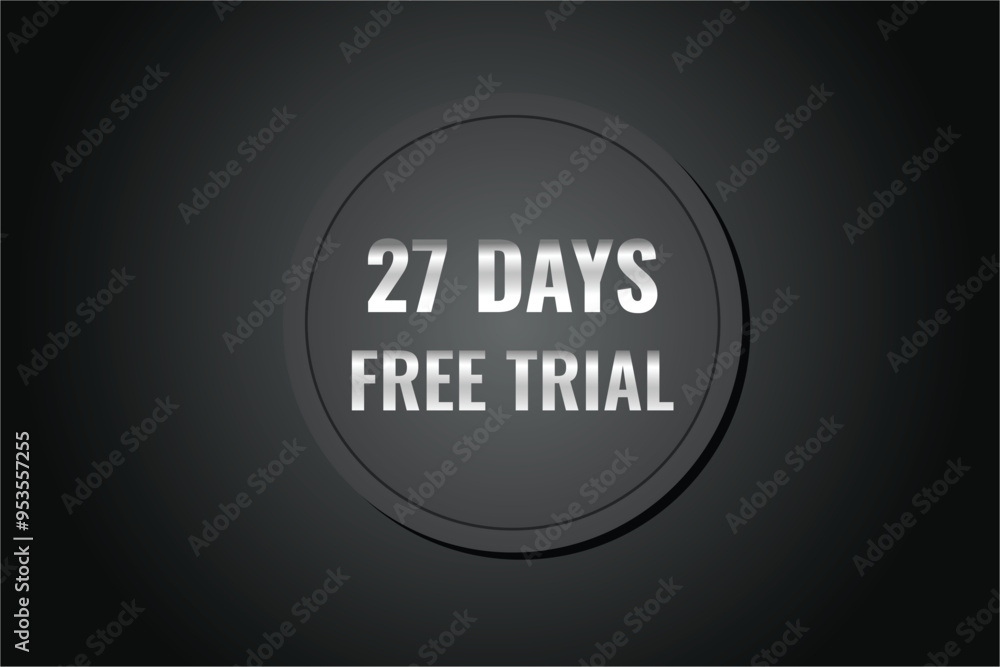 27 day free trial banner design. 27 days free banner background
