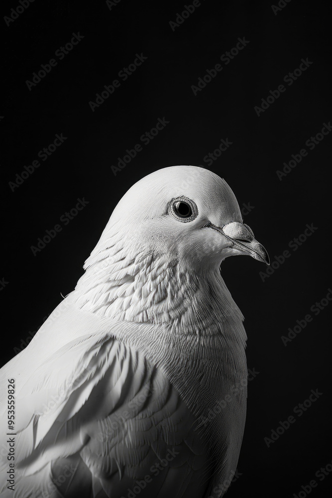 portrait studio photograph of dove black and white portrait studio photograph of dove black and white