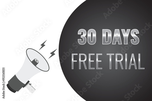 30 day free trial banner design. 30 days free banner background
