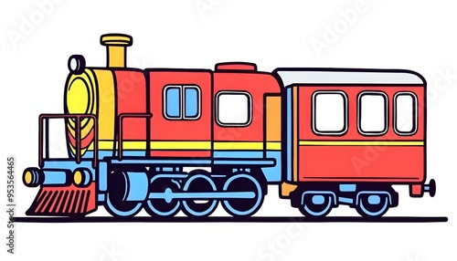 Train icon drawing clipart isolated on a white background