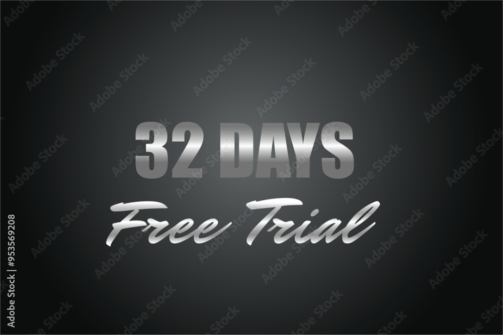 32 day free trial banner design. 32 days free banner background
32 day free trial banner design. 32 days free banner background