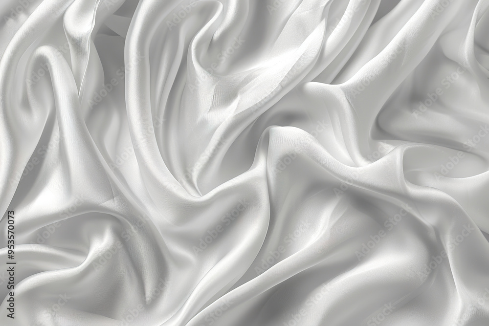 Obraz premium A white fabric with a smooth texture, generative ai image,