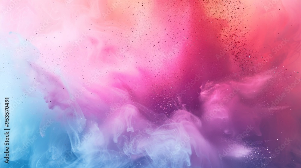 Fototapeta premium Color powder splash rainbow background paint holi smoke colour abstract