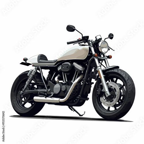 motorcycle on a white background